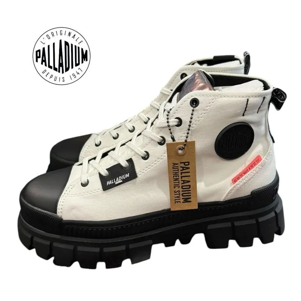 New Palladium Revolt Hi Tx Women's Star White Platform Sneaker Boots 9.5